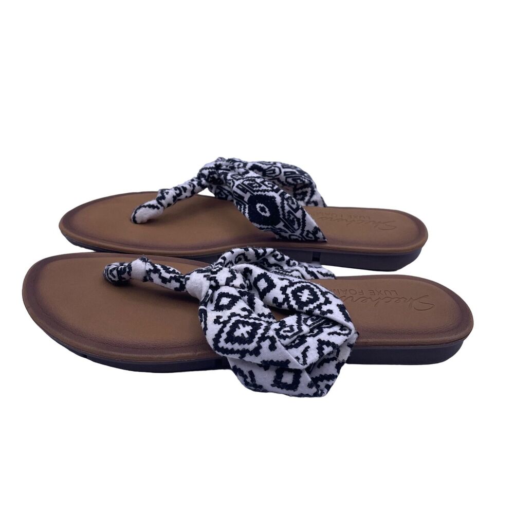 Skechers Black Taupe Indulge 2 Urban Safari Sandals Luxe Comfort Women Size 9